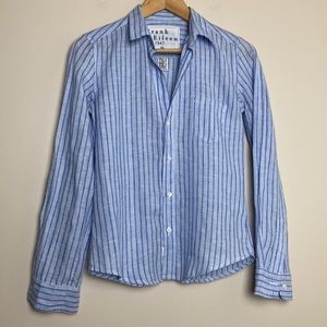 Frank & Eileen BARRY Tailored Button-Up Linen Shirt